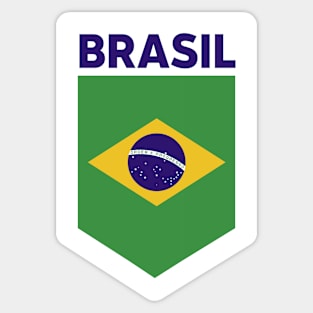 Brazil Flag Emblem Sticker